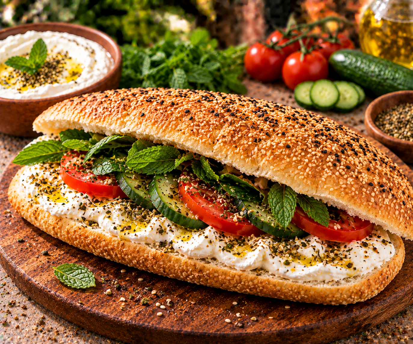Labneh and Vegetable Samouna